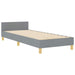 Cadru de pat cu headboard Gri deschis 80 x 200 cm țesătură - WALTI WALTI