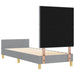 Cadru de pat cu headboard Gri deschis 80 x 200 cm țesătură - WALTI WALTI