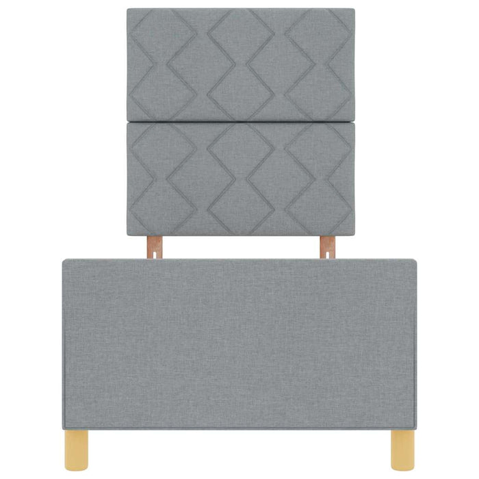 Cadru de pat cu headboard Gri deschis 80 x 200 cm țesătură - WALTI WALTI