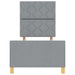 Cadru de pat cu headboard Gri deschis 80 x 200 cm țesătură - WALTI WALTI