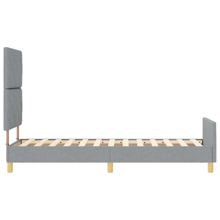 Cadru de pat cu headboard Gri deschis 80 x 200 cm țesătură - WALTI WALTI