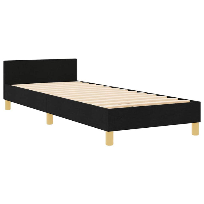 Cadru de pat cu headboard Negru 80 x 200 cm țesătură WALTI