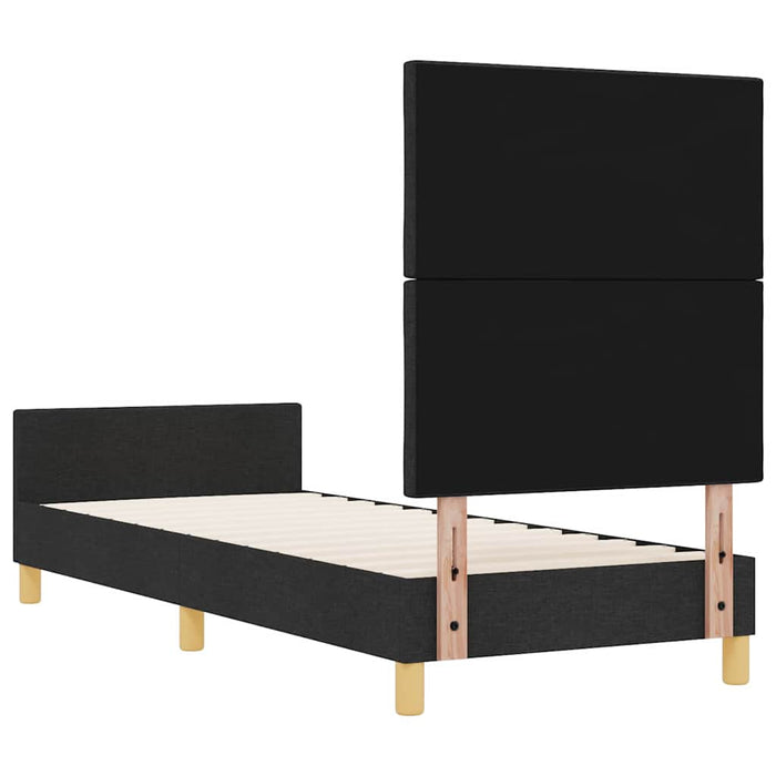 Cadru de pat cu headboard Negru 80 x 200 cm țesătură WALTI