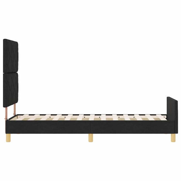 Cadru de pat cu headboard Negru 80 x 200 cm țesătură WALTI