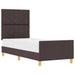 Cadru de pat cu headboard Maro închis 80 x 200 cm țesătură - WALTI WALTI