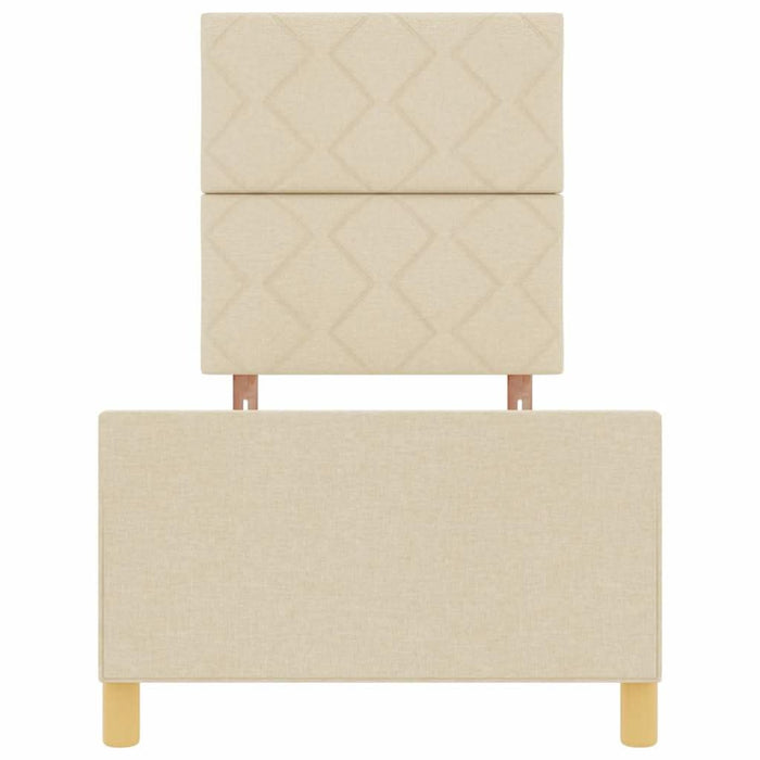 Cadru de pat cu headboard Crem 80 x 200 cm țesătură WALTI