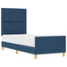 Cadru de pat cu headboard albastru 80 x 200 cm țesătură - WALTI WALTI