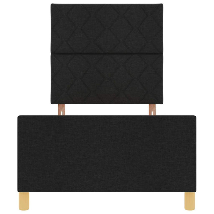 Cadru de pat cu headboard Negru 90 x 190 cm țesătură WALTI
