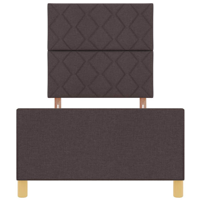 Cadru de pat cu headboard Maro închis 90 x 190 cm țesătură WALTI