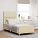 Cadru de pat cu headboard Crem 90 x 190 cm țesătură - WALTI WALTI