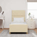 Cadru de pat cu headboard Crem 90 x 190 cm țesătură - WALTI WALTI