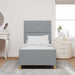 Cadru de pat cu headboard Gri deschis 90 x 200 cm țesătură - WALTI WALTI