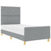 Cadru de pat cu headboard Gri deschis 90 x 200 cm țesătură - WALTI WALTI