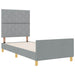Cadru de pat cu headboard Gri deschis 90 x 200 cm țesătură - WALTI WALTI
