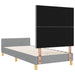 Cadru de pat cu headboard Gri deschis 90 x 200 cm țesătură - WALTI WALTI