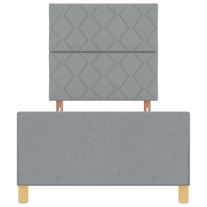 Cadru de pat cu headboard Gri deschis 90 x 200 cm țesătură - WALTI WALTI