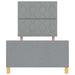 Cadru de pat cu headboard Gri deschis 90 x 200 cm țesătură - WALTI WALTI