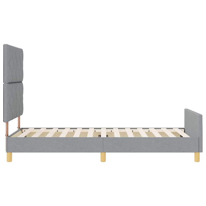Cadru de pat cu headboard Gri deschis 90 x 200 cm țesătură - WALTI WALTI