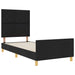 Cadru de pat cu headboard Negru 90 x 200 cm țesătură - WALTI WALTI