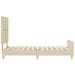Cadru de pat cu headboard Crem 90 x 200 cm țesătură - WALTI WALTI