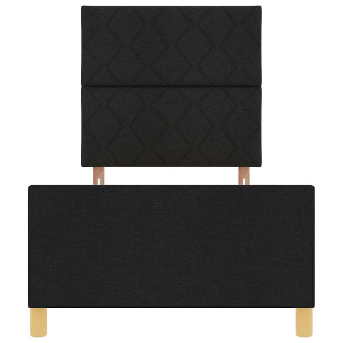 Cadru de pat cu headboard Negru 100 x 200 cm țesătură - WALTI WALTI