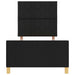Cadru de pat cu headboard Negru 100 x 200 cm țesătură - WALTI WALTI