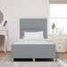 Cadru de pat cu headboard Gri deschis 120 x 190 cm țesătură - WALTI WALTI