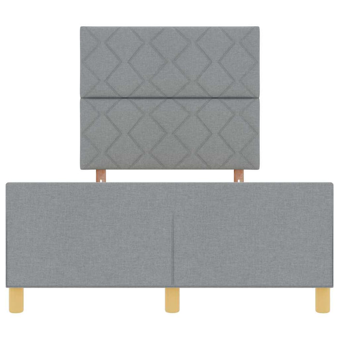 Cadru de pat cu headboard Gri deschis 120 x 190 cm țesătură - WALTI WALTI