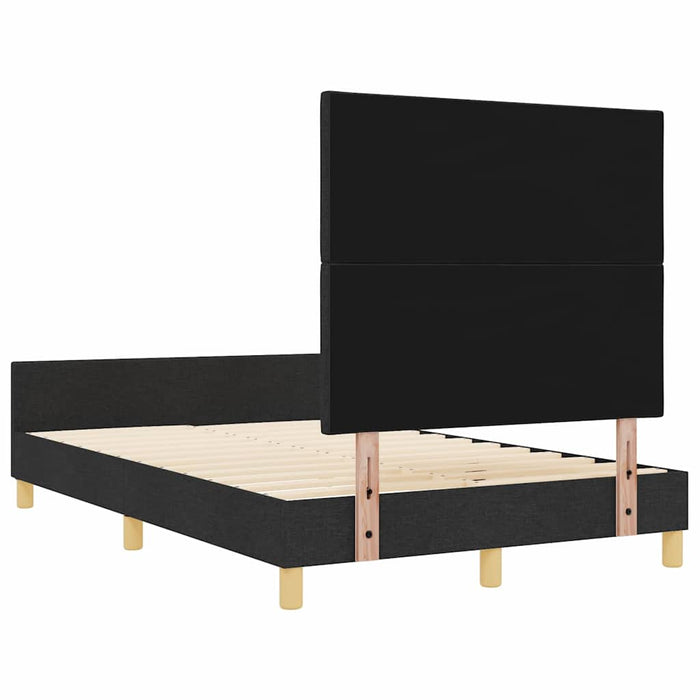 Cadru de pat cu headboard Negru 120 x 190 cm țesătură - WALTI WALTI