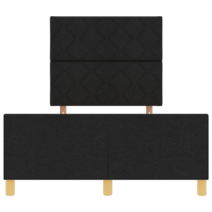 Cadru de pat cu headboard Negru 120 x 190 cm țesătură - WALTI WALTI
