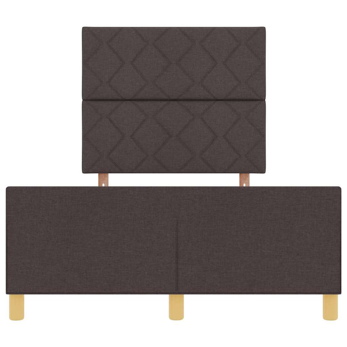 Cadru de pat cu headboard Maro închis 120 x 190 cm țesătură - WALTI WALTI