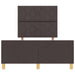 Cadru de pat cu headboard Maro închis 120 x 190 cm țesătură - WALTI WALTI