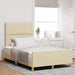 Cadru de pat cu headboard Crem 120 x 190 cm țesătură - WALTI WALTI