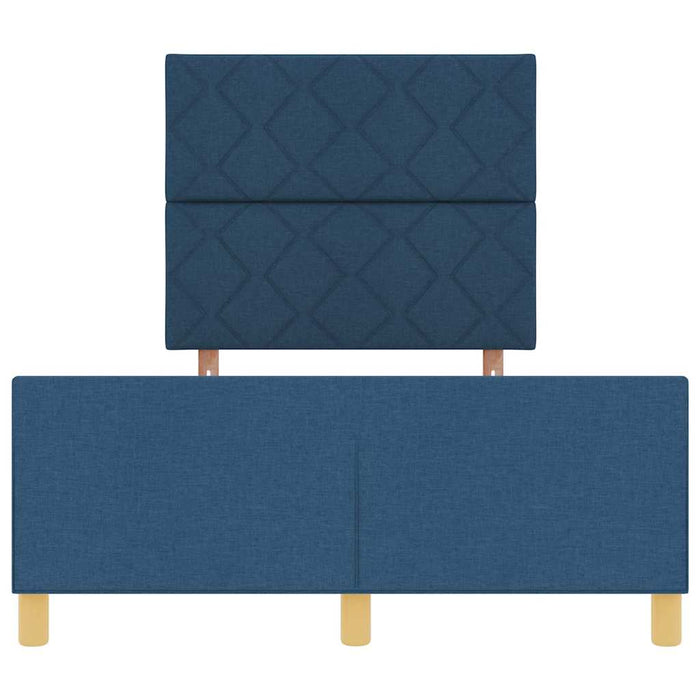 Cadru de pat cu headboard albastru 120 x 190 cm țesătură - WALTI WALTI