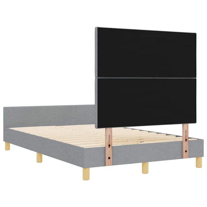 Cadru de pat cu headboard Gri deschis 120 x 200 cm țesătură - WALTI WALTI