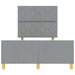 Cadru de pat cu headboard Gri deschis 120 x 200 cm țesătură - WALTI WALTI