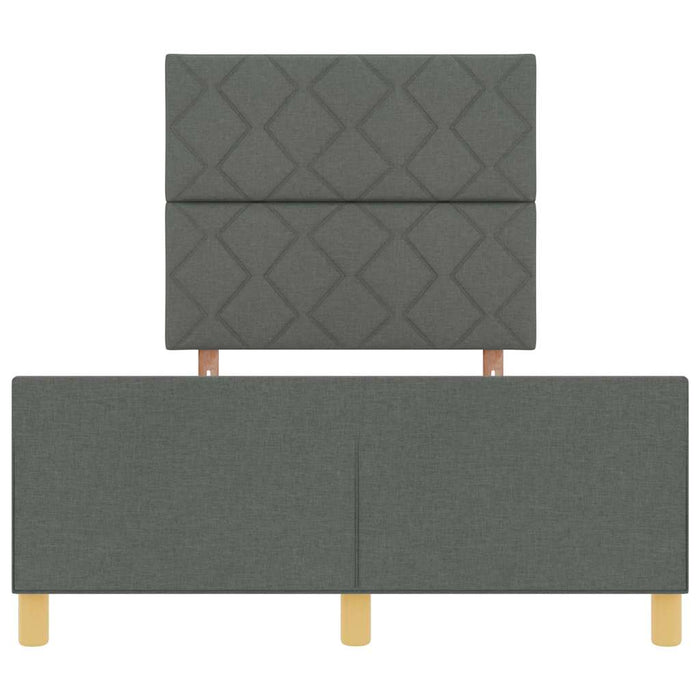Cadru de pat cu headboard Gri închis 120 x 200 cm țesătură WALTI