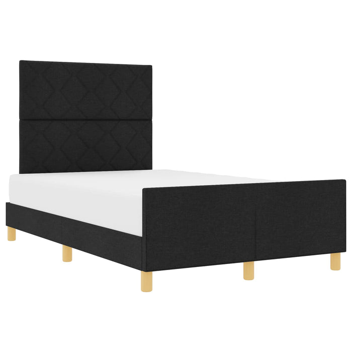Cadru de pat cu headboard Negru 120 x 200 cm țesătură - WALTI WALTI