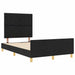 Cadru de pat cu headboard Negru 120 x 200 cm țesătură - WALTI WALTI