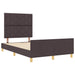 Cadru de pat cu headboard Maro închis 120 x 200 cm țesătură - WALTI WALTI