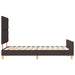 Cadru de pat cu headboard Maro închis 120 x 200 cm țesătură - WALTI WALTI