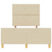 Cadru de pat cu headboard Crem 120 x 200 cm țesătură - WALTI WALTI
