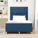 Cadru de pat cu headboard albastru 120 x 200 cm țesătură - WALTI WALTI