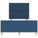 Cadru de pat cu headboard albastru 120 x 200 cm țesătură - WALTI WALTI