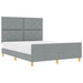 Cadru de pat cu headboard Gri deschis 140 x 190 cm țesătură - WALTI WALTI