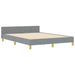 Cadru de pat cu headboard Gri deschis 140 x 190 cm țesătură - WALTI WALTI