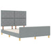 Cadru de pat cu headboard Gri deschis 140 x 190 cm țesătură - WALTI WALTI