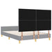 Cadru de pat cu headboard Gri deschis 140 x 190 cm țesătură - WALTI WALTI
