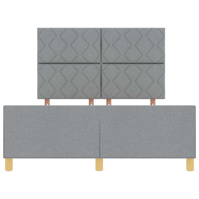 Cadru de pat cu headboard Gri deschis 140 x 190 cm țesătură - WALTI WALTI