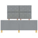 Cadru de pat cu headboard Gri deschis 140 x 190 cm țesătură - WALTI WALTI